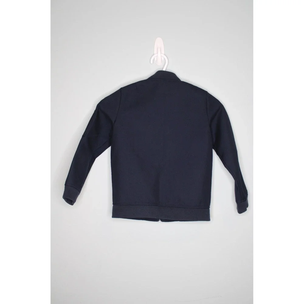Jacadi Paris Boys Navy Blue Zip Up Bomber Jacket Size 8A 128cm Utility Pocket